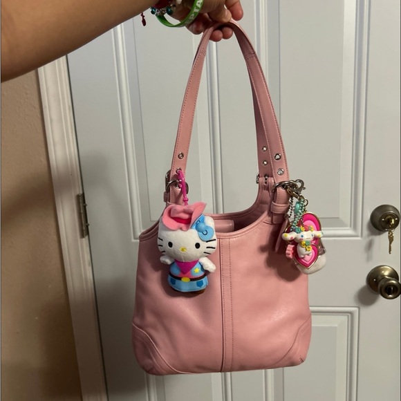 Coach Handbags - baby pink coach leather bag